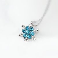 Christmas Series Korean Style Trendy Snowflake Full Zircon Pendant Crystal Sparkling Necklace Factory Direct Sales main image 6