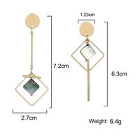 Korean Trendy Temperamental Long Pendant Earrings Female Personality All-match Geometric Asymmetric Shell Earrings Jewelry Wholesale main image 3