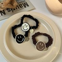 New Autumn And Winter Alloy Paint Dripping Oil Smiley Ponytail Hair Rope Side Clip Hair Accessories main image 4