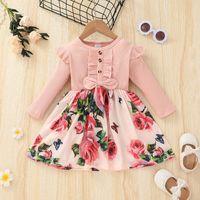 Girls Skirts Europe And America Autumn Long-sleeved Dress Children's Clothing main image 2