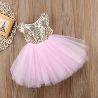 Factory Direct Sales  New Children's Round Neck Sleeveless Dress Girl's Black Solid Color Pettiskirt Princess Dress main image 3