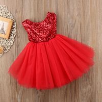 Ventes Directes D'usine De  Nouveaux Enfants Col Rond Robe Sans Manches Fille De Noir Solide Couleur Pettiskirt Princesse Robe main image 2