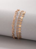 2021 European And American New Jewelry Gold Star Geometric Anklet Two-piece Set main image 6