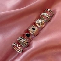 Joyería De Temperamento De Moda Creativa Atmósfera Simple Oscuro Retro Espadas Anillo De Amor Conjunto De 7 Piezas main image 5