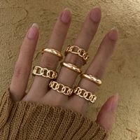 Creative Simple Fashion Temperament Jewelry Jewelry Alloy Multi-chain Joint Ring Set Of 7 main image 1