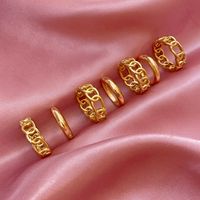 Creative Simple Fashion Temperament Jewelry Jewelry Alloy Multi-chain Joint Ring Set Of 7 main image 3