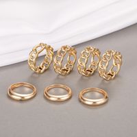 Creative Simple Fashion Temperament Jewelry Jewelry Alloy Multi-chain Joint Ring Set Of 7 main image 4