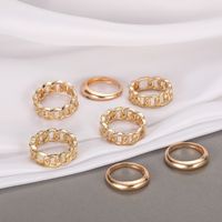 Creative Simple Fashion Temperament Jewelry Jewelry Alloy Multi-chain Joint Ring Set Of 7 main image 5