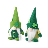 New Rudolph Doll Irish Trick Festival Green Hat Doll Faceless Old Man Green Leaf Holiday Decorations main image 3