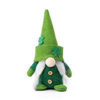 New Rudolph Doll Irish Trick Festival Green Hat Doll Faceless Old Man Green Leaf Holiday Decorations main image 5