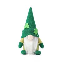 New Rudolph Doll Irish Trick Festival Green Hat Doll Faceless Old Man Green Leaf Holiday Decorations main image 6