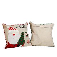Snowman Hugging Pillowcase Christmas Pillow Linen Sofa Pillow Case Car Cushion Cover Wholesale main image 3