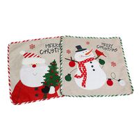 Snowman Hugging Pillowcase Christmas Pillow Linen Sofa Pillow Case Car Cushion Cover Wholesale main image 6