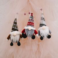 Christmas Celebration Decoration Knitted Hat Spherical Forest Elderly Pendant Creative Doll Pendant main image 5