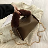 Plush Tote Large Capacity 2021 Autumn New Chain Plush Bag Hand Carrying Western Style Shoulder Messenger Bag main image 1