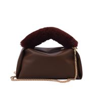 Plush Tote Large Capacity 2021 Autumn New Chain Plush Bag Hand Carrying Western Style Shoulder Messenger Bag main image 3