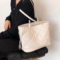 New Style Rhombus Shoulder Bag Trendy Fashion Portable Large Capacity Simple Tote Bag main image 6