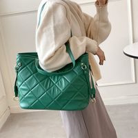 New Style Rhombus Shoulder Bag Trendy Fashion Portable Large Capacity Simple Tote Bag main image 5