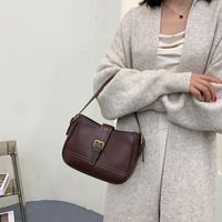 Fashion One-shoulder Handbags 2021 New Autumn And Winter Simple Stitching Leopard Print Underarm Bag sku image 3
