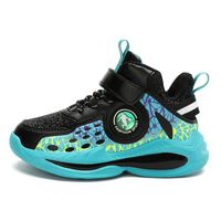 Spring And Autumn Seasons New Children's Leather Running Basketball Shoes Print Casual Trendy Student Shoes sku image 13