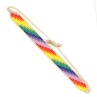 Cross-border New Arrival Miyuki Personality Bead Handmade Bohemian Rainbow Wide Small Bracelet For Women sku image 1