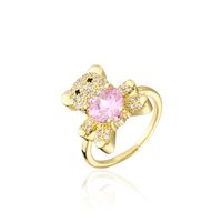 Oferta De Oferta De Aogu En Europa Y América Anillo De Amor Oso Diseño De Apertura Ornamento Ajustable sku image 1