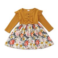 Girls Skirts Europe And America Autumn Long-sleeved Dress Children's Clothing sku image 12