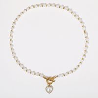 Collar De Diamantes Con Micro Incrustaciones De Perlas Amor Collar De Perlas De Amor sku image 1