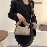Plush Tote Large Capacity 2021 Autumn New Chain Plush Bag Hand Carrying Western Style Shoulder Messenger Bag sku image 2