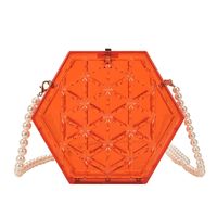 2021 Autumn And Winter New Internet Celebrity Acrylic Box Bag Women's Classic Style Rhombus Water Cube Personalized Crossbody Dinner sku image 1