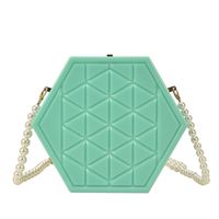 2021 Autumn And Winter New Internet Celebrity Acrylic Box Bag Women's Classic Style Rhombus Water Cube Personalized Crossbody Dinner sku image 2