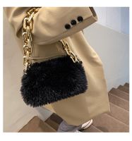 Autumn New Style Acrylic Thick Chain Fur Bag Shoulder Portable Armpit Bag Lady Bag sku image 3