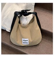 New Female Retro Shoulder Big Bag Fashion Canvas Bag Student Bag sku image 1