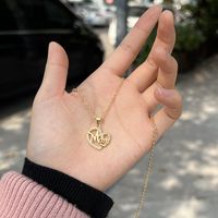 European And American Ins Heart-shaped Letter Inlaid Zirconium Pendant Female  Spot Copper-plated Gold Hot Sale Letter Necklace main image 4