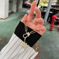 Cross-border New Arrival Hip Hop Cool Asterism Necklace For Men And Women In Stock Direct Supply European And American Simple Copper-plated Gold Inlaid Zirconium Sweater Chain main image 5