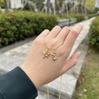 Korean Five-pointed Star Diamond Pendant Necklace main image 1