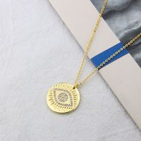 European And American Gold-plated Diamond Round Copper Gold-plated Necklace main image 3