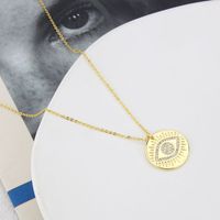 European And American Gold-plated Diamond Round Copper Gold-plated Necklace main image 4