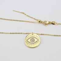 European And American Gold-plated Diamond Round Copper Gold-plated Necklace main image 5