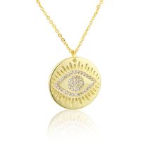 European And American Gold-plated Diamond Round Copper Gold-plated Necklace main image 6