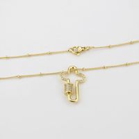 Ins European And American Foreign Trade New Cross Zircon Necklace Female  Cross-border Spot Simple Copper-plated Gold Pendant main image 5