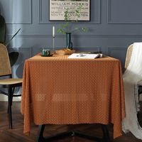 Retro Lace Hollow Jacquard Tablecloth Household Rectangular Dining Table Coffee Table Cover main image 6