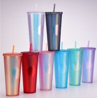 Double-layer Plastic Straw Cup Large Capacity Creative 710ml Cup Portable Cup main image 3