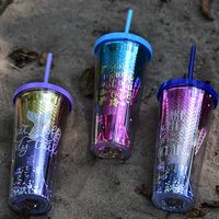 Fashion Sequins Mermaid Tail Plastic Water Bottles 1 Piece main image 5