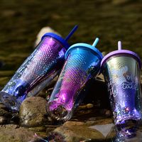 Fashion Sequins Mermaid Tail Plastic Water Bottles 1 Piece main image 4
