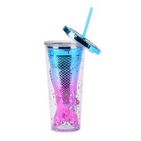 Fashion Sequins Mermaid Tail Plastic Water Bottles 1 Piece main image 2