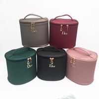 Fashion New Pu Cylinder Cosmetic Bag Portable Travel Toiletry Bag main image 10