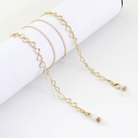 Hot Fashion Simple Gold Hollow Copper Peach Heart Glasses Chain Glasses Chain main image 1