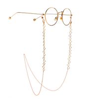 Hot Fashion Simple Gold Hollow Copper Peach Heart Glasses Chain Glasses Chain main image 3