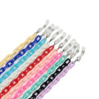 Acrylic Glasses Chain 9 Colors Candy Color Monochromatic Multicolor Concave Shape Creative Glasses Rope main image 1